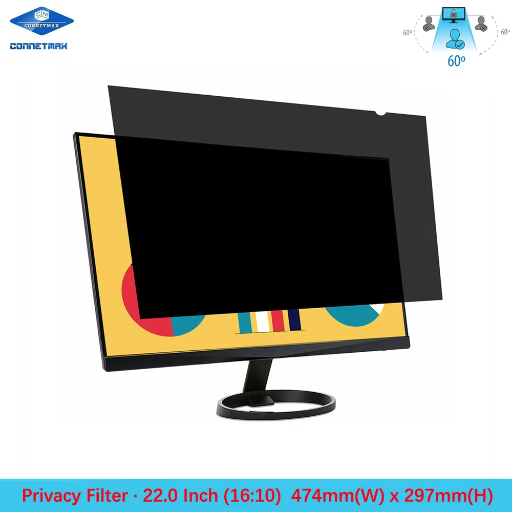 22 дюймов фильтр Privacy screen Protector пленка для широкоэкранного настольные мониторы соотношение 16:10