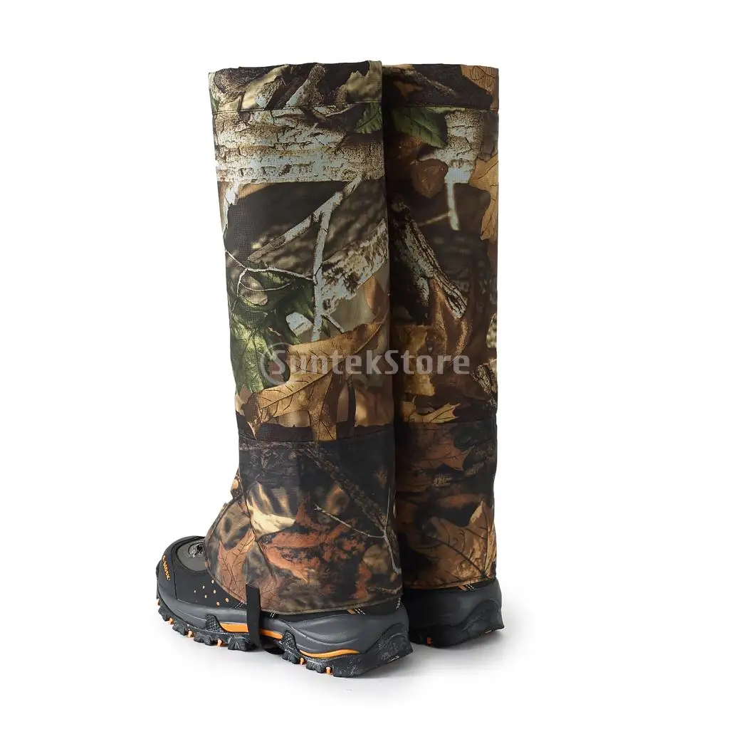 1 Pair L/XL Outdoor Camo Waterproof Snow Legging Ski Gaiters Shoe Gaiters Boot Cover Hiking Walking Camping Hunting