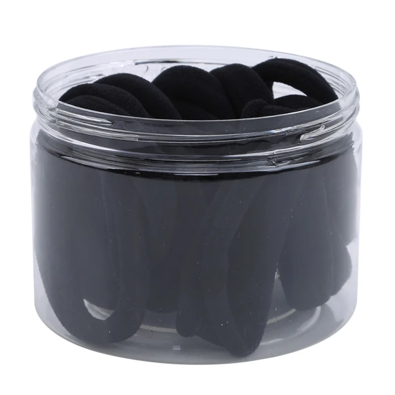 20PCS Women Girls High Elasticity Thick Rolled Towel Hair Rope Candy Solid Color Rubber Band Ring Ponytail Holder