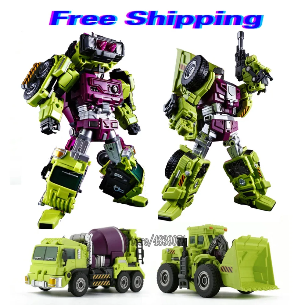 

JINBAO New Devastator Toys Transformation KO GT Robot Trucks Car Oversize Action Figure Excavator Crane Model Kid Adult Toys