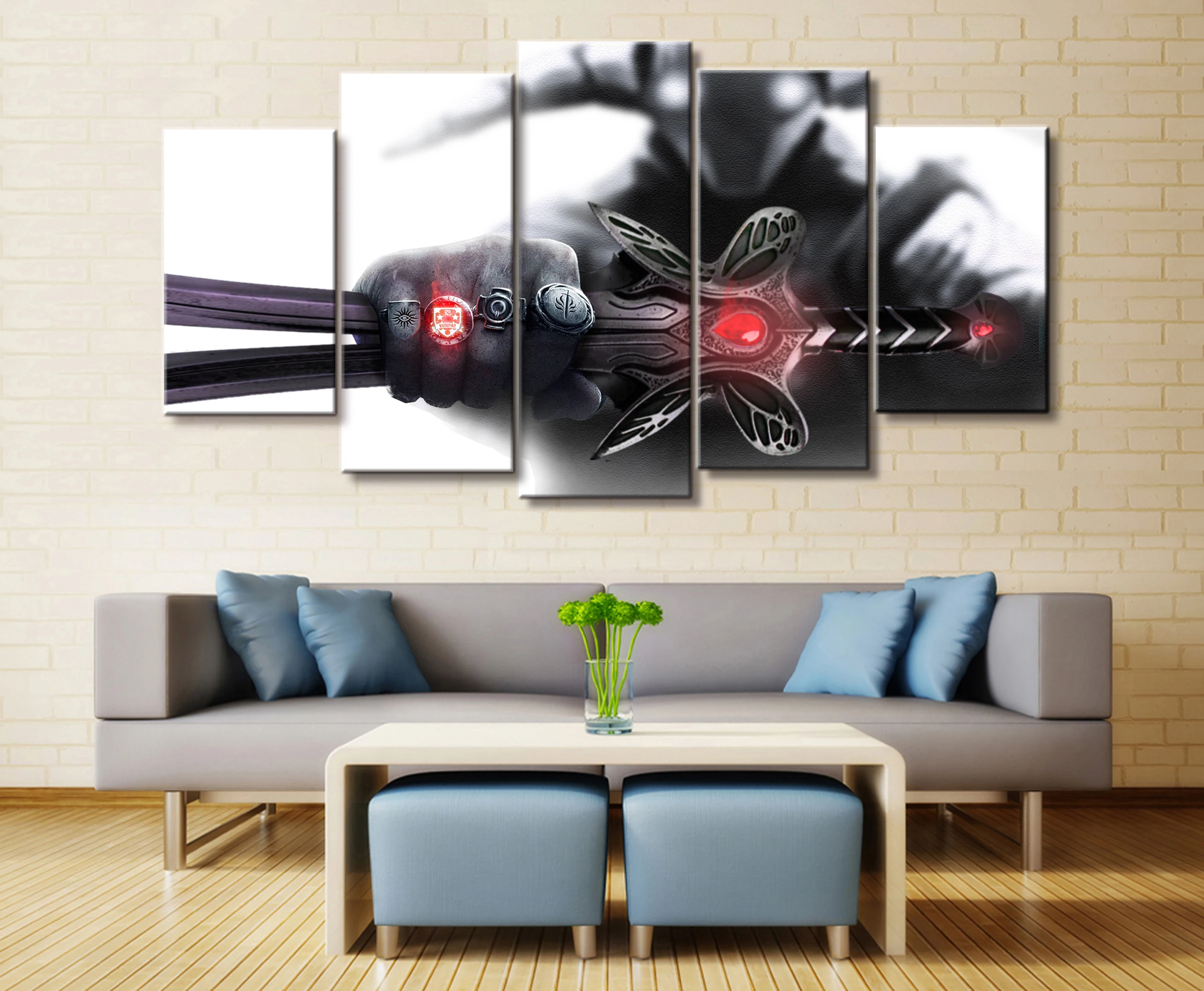 Wall Art Game Poster 5 Pieces DOTA 2 Poster Printed Canvas Painting Pictures Modern Painting On Can