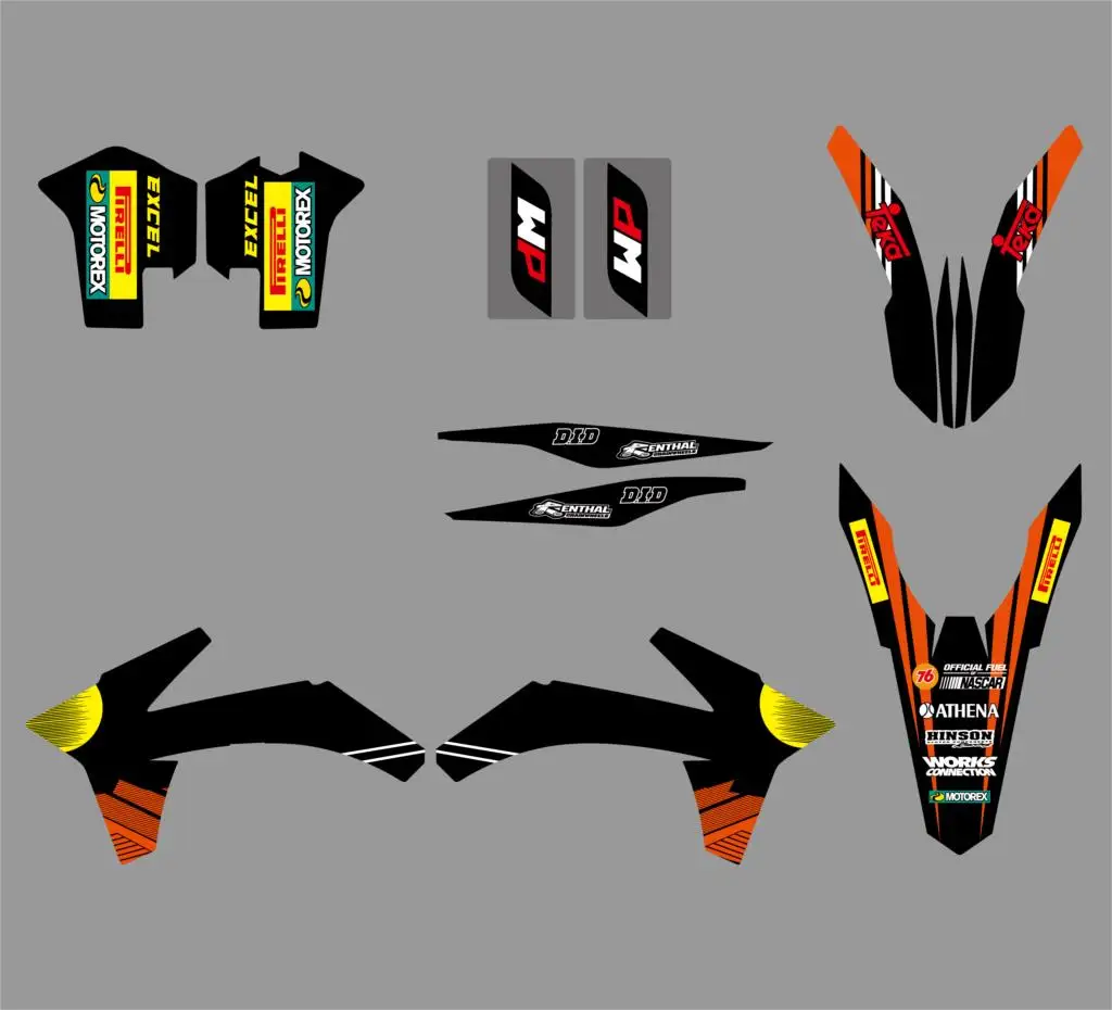 NICECNC команда Графический фон Наклейка Набор для KTM SX F XC W XCFW EXC 125 150 200 250 350 450 500 2011