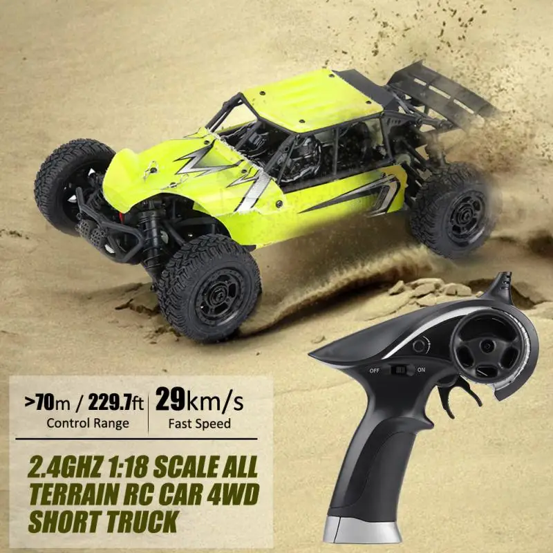 Новинка 1/18 весы машинка багги на ДУ 4WD RC Автомобиль Дистанционное управление автомобиль 24 ГГц 29 км/ч высокоскоростной прибор для украшения шоколадом игрушки для детей и взрослых