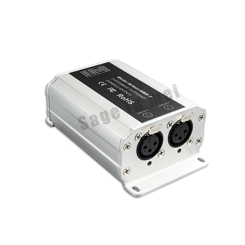Ceny DC12V Artnet DMX 2; ArtNet DMX konwerter; ArtNet, wejście DMX 1024 kanały wyjściowe 512x2CH kanałów darmowa wysyłka