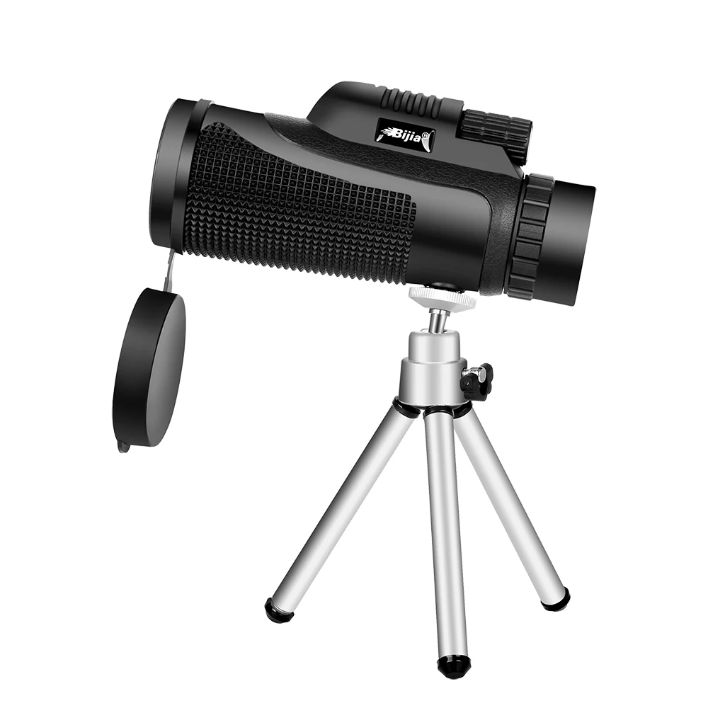 BIJIA 12x50 BAK4 أحادي تلسكوب HD البسيطة أحادي في الهواء الطلق الصيد التخييم نطاقات مع الهاتف كليب ترايبود