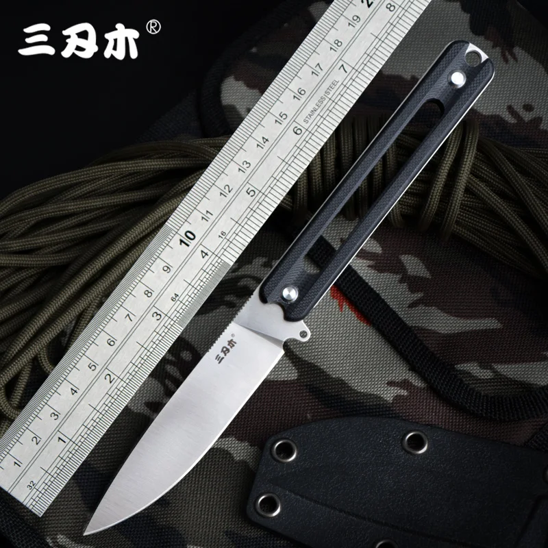 Sanrenmu S731 фиксированный нож 8cr13mov лезвие G10 Ручка для наружного кемпинга выживания тактический охотничий нож для бушкрафта нож K оболочка