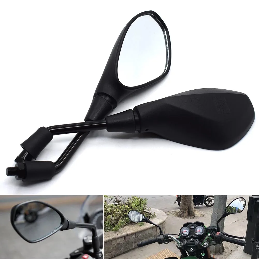 

Universal 10mm Motorcycle Rearview Mirror Left&Right Rear View Mirrors Housing Side Mirror for HONDA CB-1 CB400 CB400SF CB400SS
