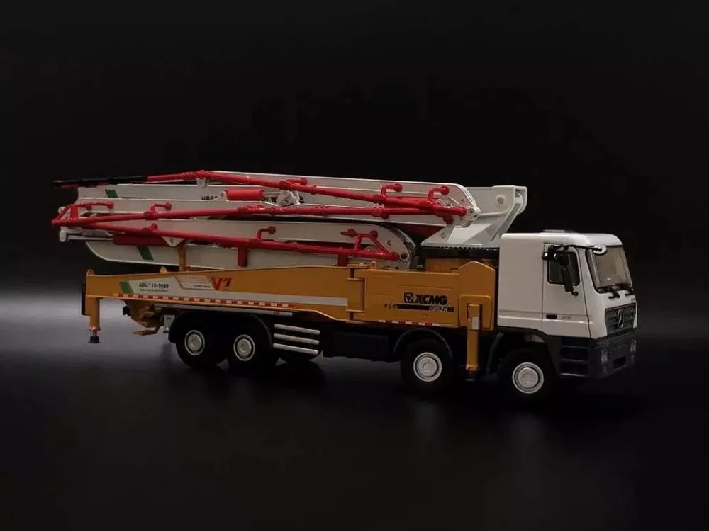 Коллекционная литая Игрушечная модель 1:35 масштаб XCMG HB62K бетонный 62 м насос грузовик Инженерная техника транспортные средства для украшения, подарок