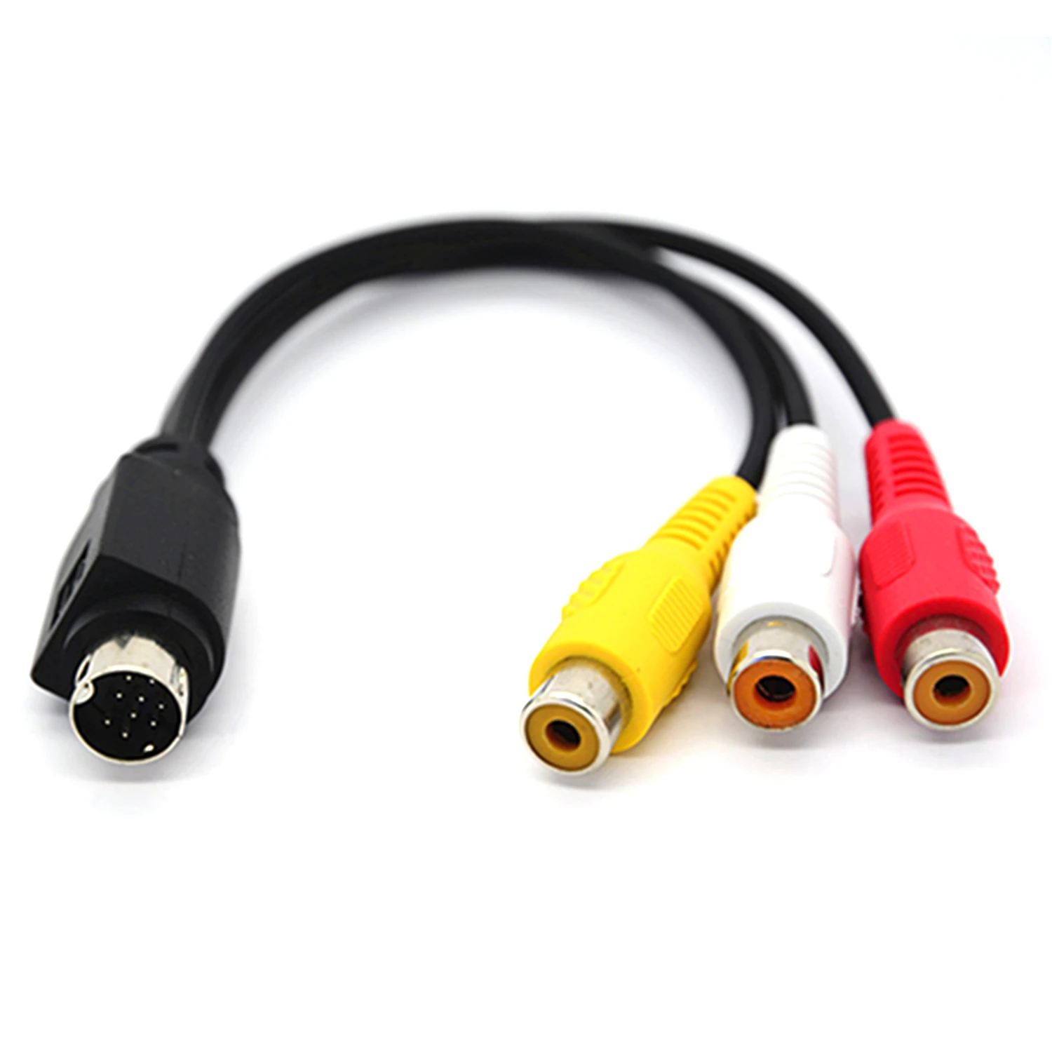 Cable MMI AV de 9 pines, de S VIDEO a 3 RCA para adaptador de TV, 0,88 pies, c08|Cables de - AliExpress