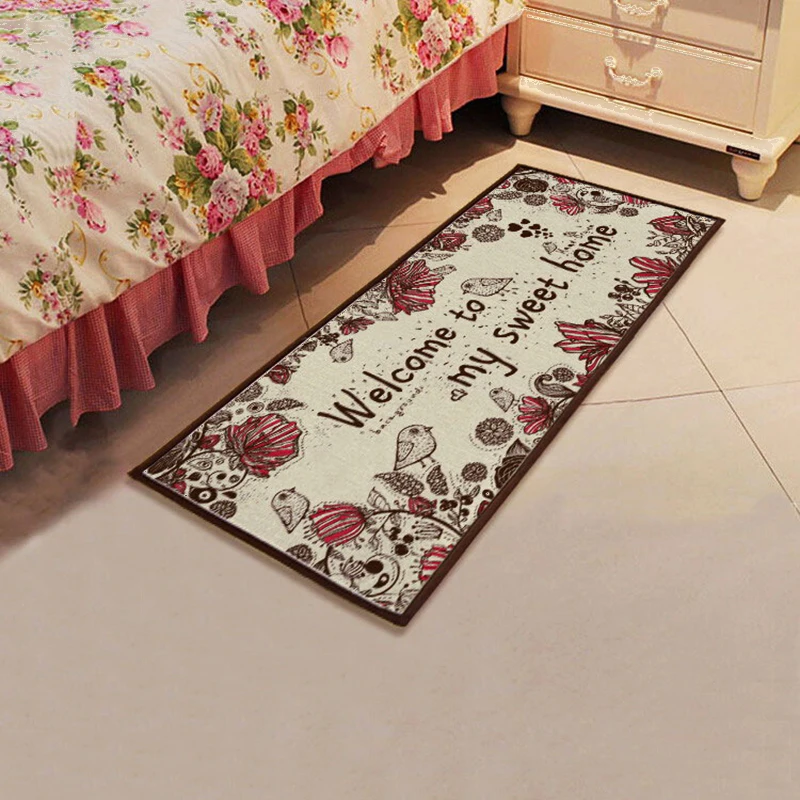 Zeegle Coral Velvet Door Mats For Entrance Door Anti-slip Mats For The Hallway Kitchen Rugs Soft Be