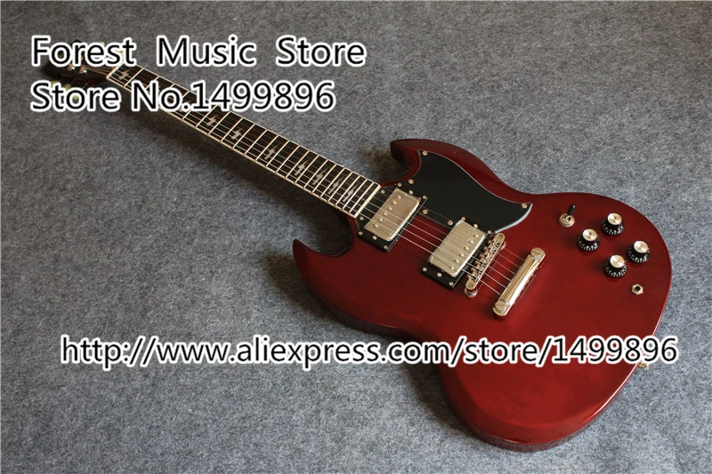 Wholesale & Retail China Aged Cherry Finish Angus Young SG Guitars Electric Free Shipping