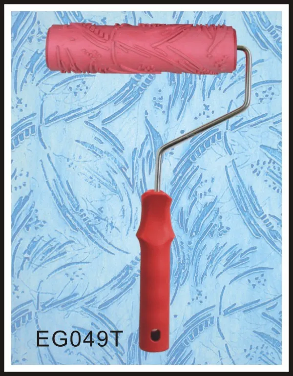 

7" Rubber Roller Embossed Texture Pattern Paint Roller Home Decoration Paint Brush Background Wall Tool 7 Inch