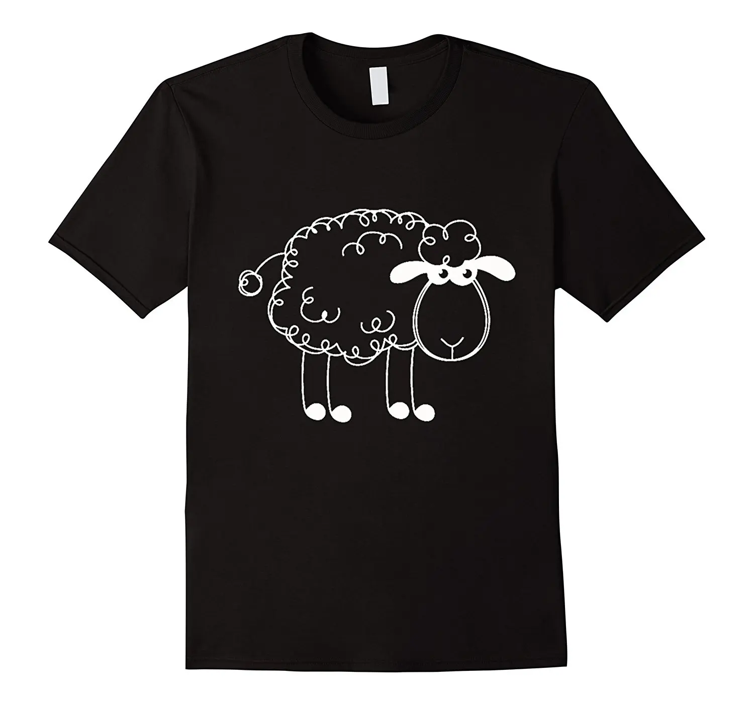 Black Sheep T-shirt - Black Sheeps Men Clothing Plus Size S M L Xl Xxl Hip-Hop Simple Splicing Tee Tops Shirt Slim