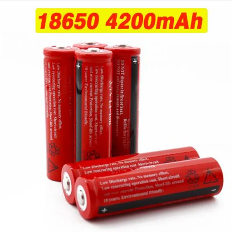 

Dolidada 100% new original 18650 Rechargable Battery 18650 4200 mAh 3.7 V Battery for LED Lantern torch