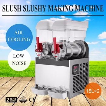 

VEVOR Factory 30L (2 Tanks) Commercial Low Power Frozen Drink Fast Slush Making Machine