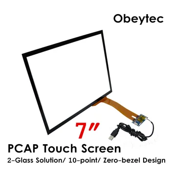 

obeycrop 7" Projected Capacitive Touchscreen, Wide screen, USB/I2C Controller, Plug and Play, Driver free