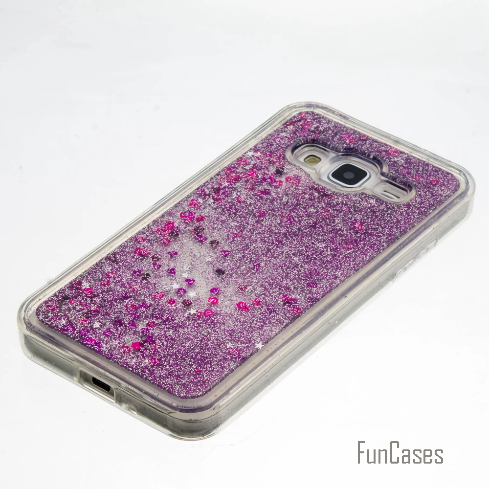 Coque Bling Love Heart Stars Мягкий ТПУ чехол для телефона samsung Galaxy J3 Fundas Quicksand сотовый Чехол J300