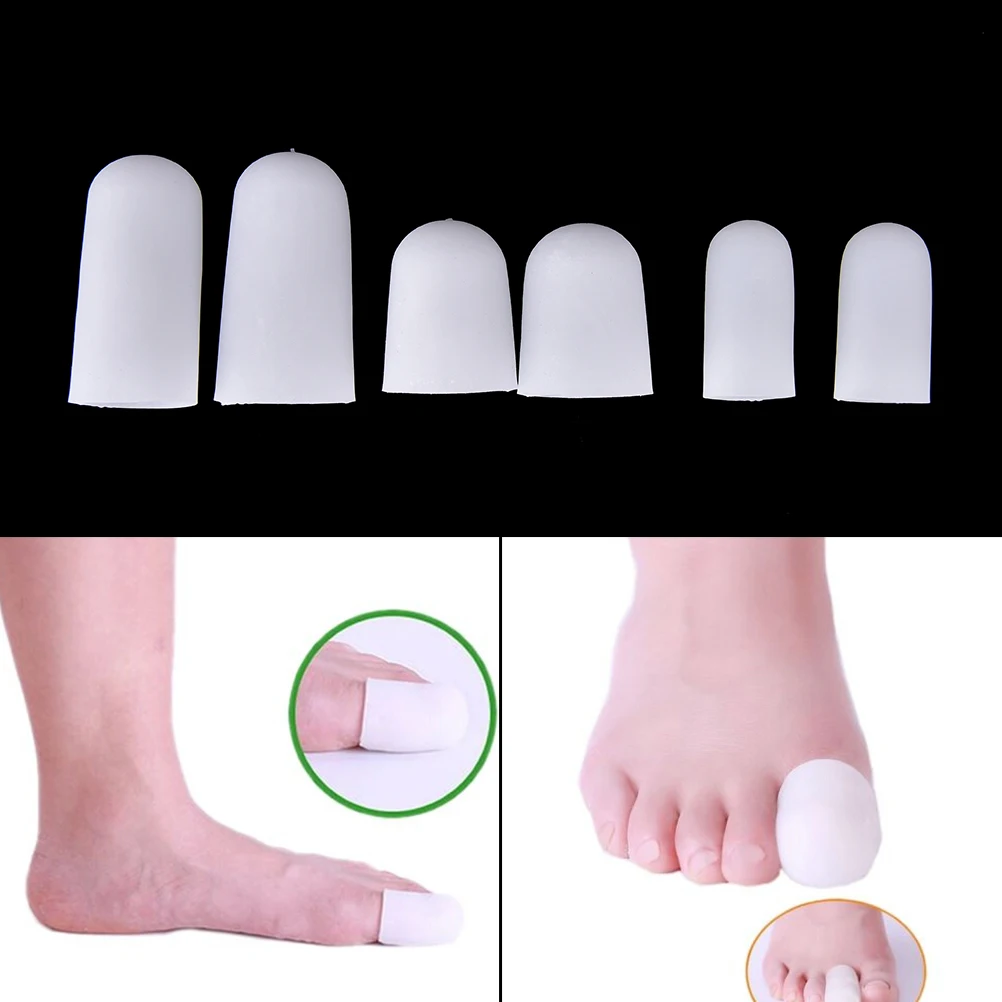 2Pcs/Set Silicone Gel Tube Bandage Finger & Toe Protectors Foot Feet