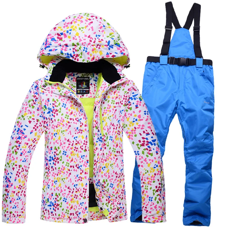 Хорошее качество Женская лыжная куртка+ брюки лыжный костюм для женщин уличная женская зимняя походная или походная велосипедная куртка и троус