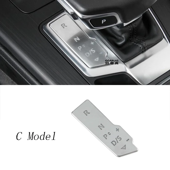 Автомобильный Стайлинг для Audi A4 B9 панельная Накладка для коробки передач накладка консоль мультимедийная Кнопка меню наклейка интерьерные авто аксессуары - Название цвета: C Model