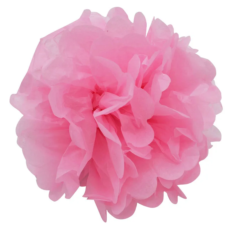 6 дюймов, 5 шт., бумажные цветы, шар, бумага, помпоны, фонарь, для свадьбы, для домашней вечеринки на день рождения, детский душ, украшение автомобиля - Цвет: pink