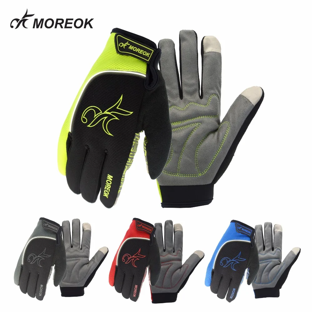 Moreok Winter Gloves Sponge Pads Bike Gloves Sensitive Touchscreen