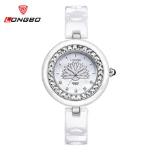 Relojes Fashion Casual Quartz Watch Women LONGBO Top Luxury Brand Watches Women Ceramic Diamond Dress Watches Relogio Feminino