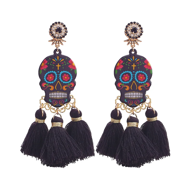 Bohemian Long Statement Tassel Drop Earrings Luxury Resin Beads Tassel Earrings For Women Women Dangle Earrings (13)
