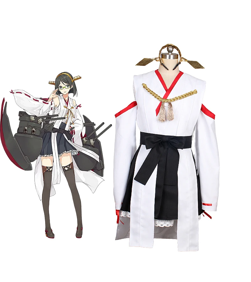 Платье kanglue Kirishima Косплей Kantai Collection Костюм на заказ любой размер|Костюмы аниме| |