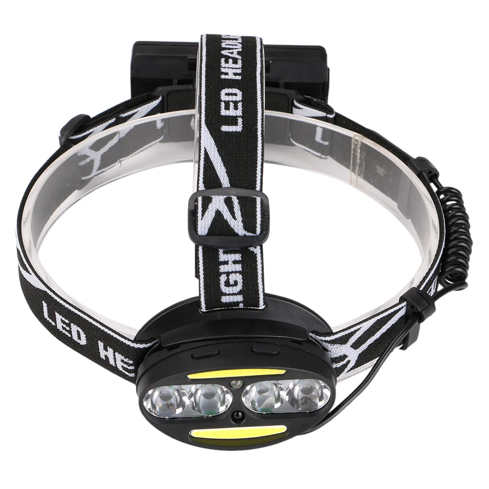 Buy Rechargeable 4*T6+2*COB LED Headlight USB Charging
