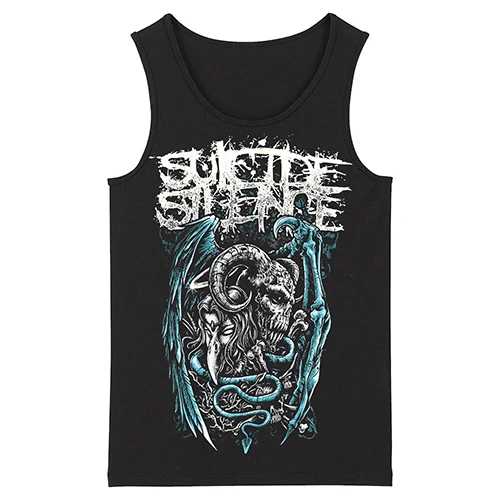 Bloodhoof SUICIDE SILENCE Rap Металл альтернатива тяжелый металл Deathcore мужской топ топы на бретелях Азиатский размер - Цвет: 4