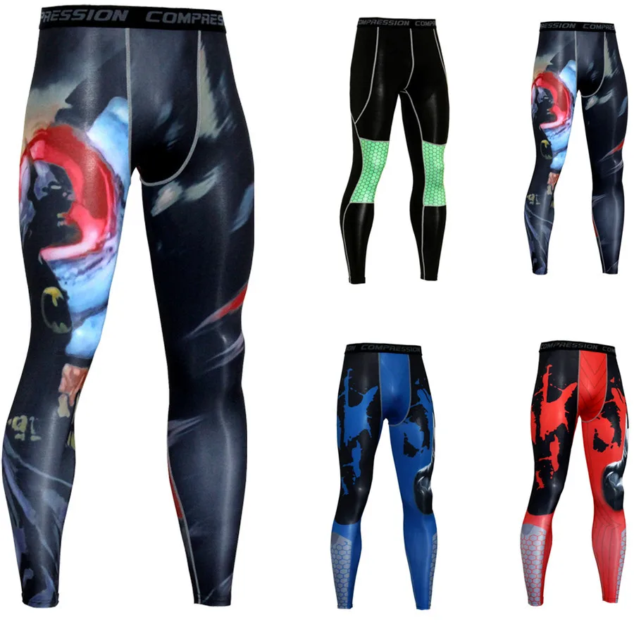 

Men compression Skin tights Leggings Run jogging Gym workout Crossfit Bodybuilding male Bottom MMA trousers fitness sports pants