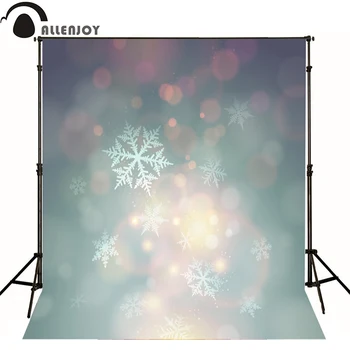 

Alle joy photographic background snowflake light bokeh xmas baby cute thin vinyl high quality Christmas party