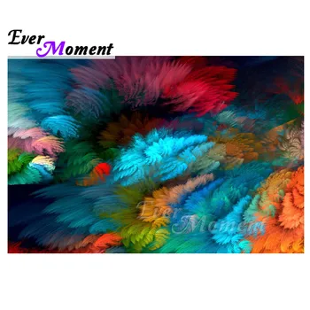 

Ever Moment Diamond Painting Handmade Dancing Full Square Colorful Feather 5D DIY Picture Of Rhinestone Diamond Embroidery 3F718