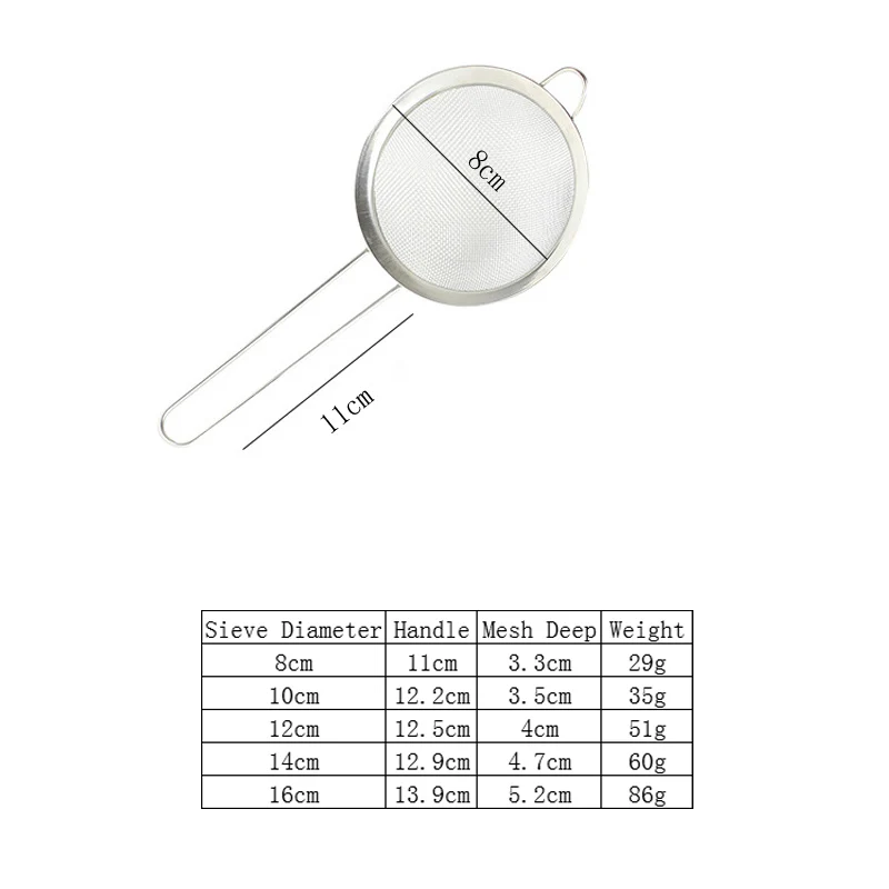 Кухонный сито для муки из нержавеющей стали, масляный фильтр, дуршлаг, сетчатый скиммер, кухонный ручной экранный фильтр, сито для кухни