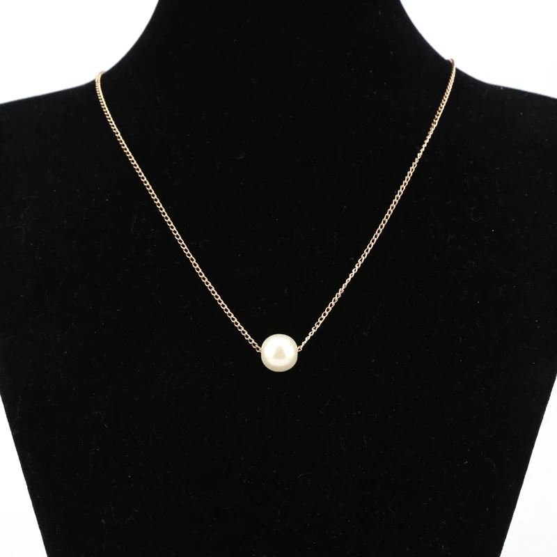 

Simple pearl ball short necklace accessories clothing clavicle chain