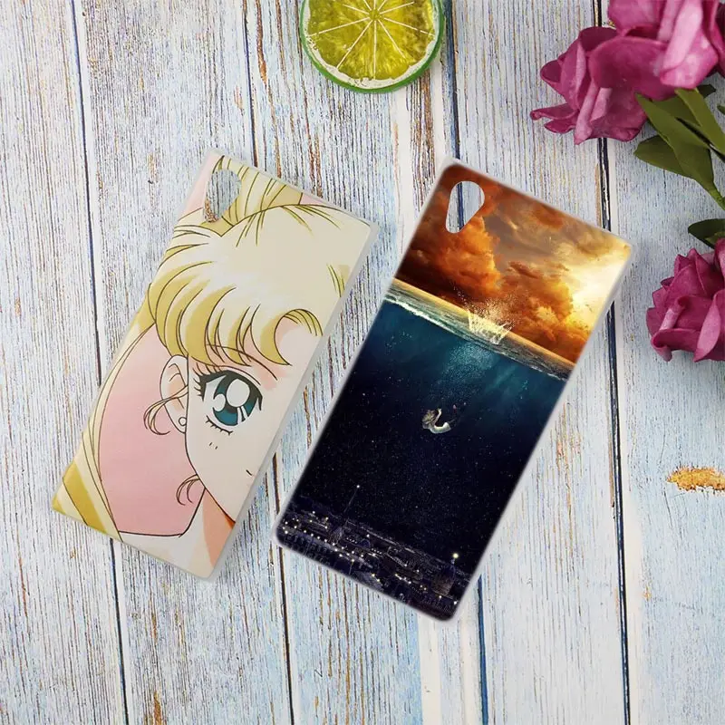 Прозрачный чехол Космос любовь Луна астронавт для Sony Xperia Z3 Z5 Premium M4 Aqua M5 X XA XA1 C4 C5 E4