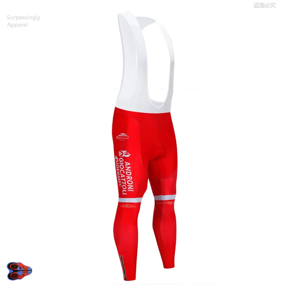 

2019 Pro Team Coolmax Spring/Autumn Red ANDRO Cycling Bib Pants Shockproof MTB Bicycle Shorts Road Bike Ciclismo 9D Gel Padded