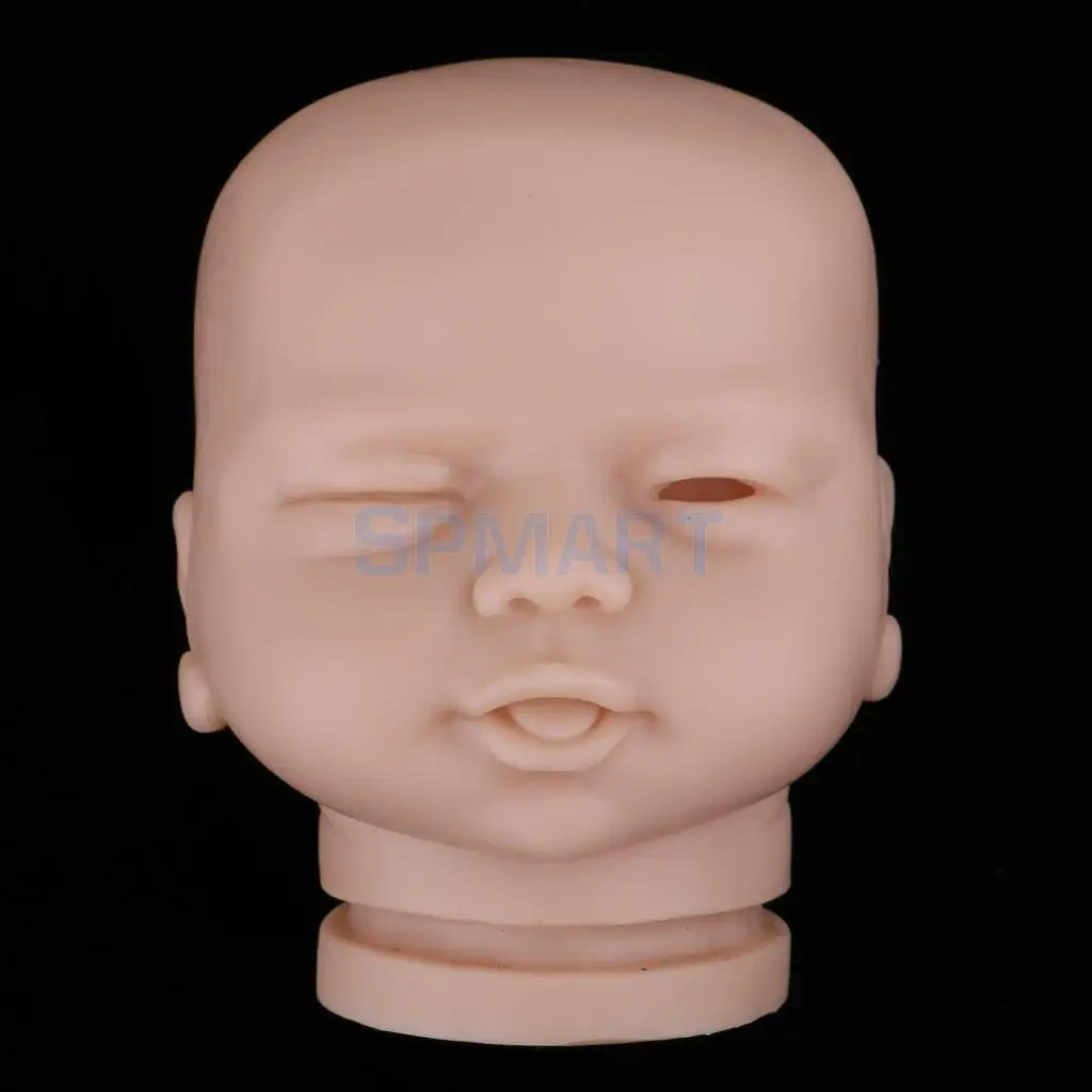 Ручной работы Неокрашенный 20 дюймов возрождается куклы глава лепить модель силиконовые голову резьба формы Подставки для фотографий