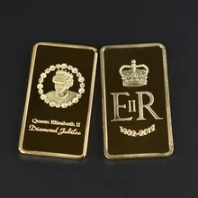 The Queen Elizabeth II Pure Gold Plated Metal Commemorative Coin For Collection The Queen Elizabeth II Pure Gold Plated Metal Commemorative Coin For Collection
