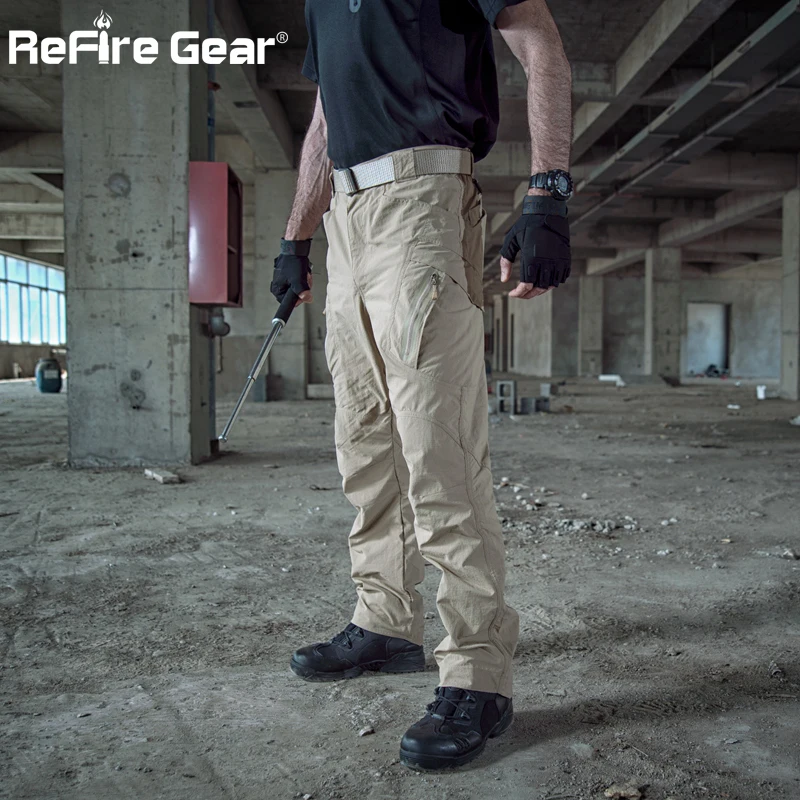 Refire gear летние легкие военные брюки карго мужские быстросохнущие армейские тактические штаны дышащие нейлоновые армейские брюки с большим карманом