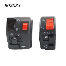 BOZXRX 7/" 22 мм мотоциклетные переключатели, мотоциклетные рожковые кнопки, сигнал поворота, противотуманная фара, светильник, пусковой руль, Электрический контроллер, переключатель