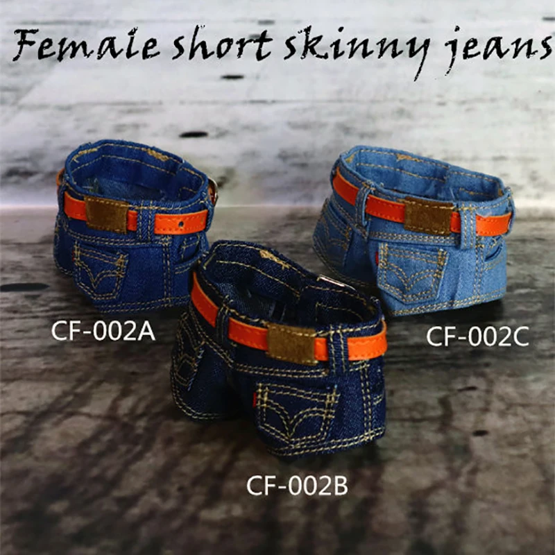 

1/6 Scale Clothing Accessories Skinny Jeans ultrashort Low waist Denim Shorts CF002 A/B/C Fit 12 Inch Phicen Jodoll Figure Toys