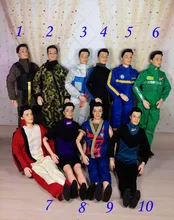 AILAIKI 5 Sets lot Clothing Suits For Boy Male Dolls Clothes Prince Ken Pilot Spaceman Camouflage