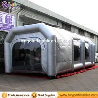 Free Delivery 9X4X3M Inflatable Spray Paint Booth for Sale Mobile Workshop Painting Cabin High Quality Dust Proof Room Toy Tent 1