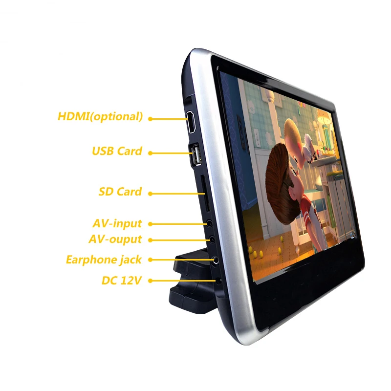 Cemicen 2 шт. 11,6 дюймов Автомобильный подголовник ips экран монитор HD 1080P видео сенсорный экран dvd-плеер HDMI/USB/SD/игры/IR/FM/динамик