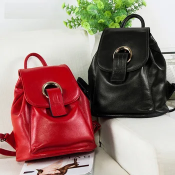 

9720-D New Fashion Leather Bag Women Shoulder Bag Female Multi-function Portable Backpack