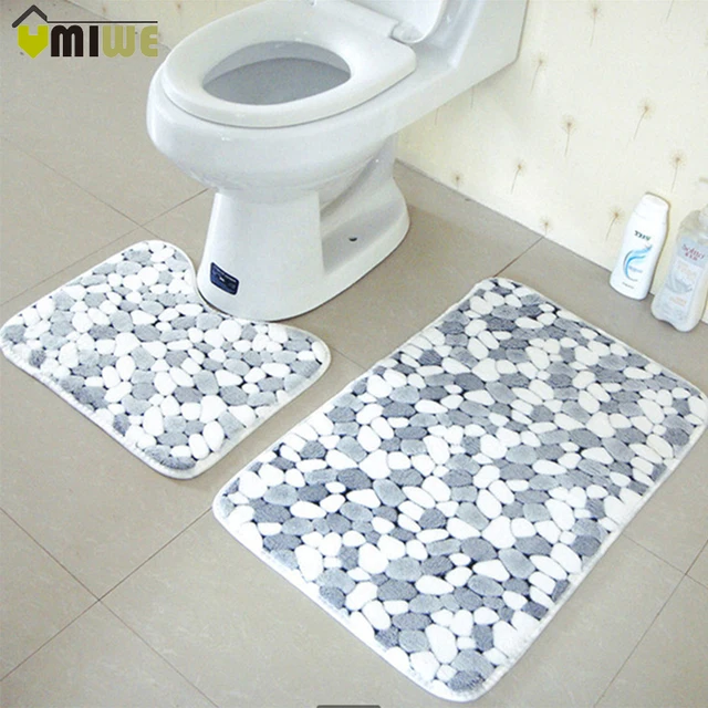 New Bath Mat Rug Pebbles Natural C Fleece Bathroom Carpet New Bath Mat Rug Pebbles Natural C Fleece Bathroom Carpet Super Absorbent Rugs And