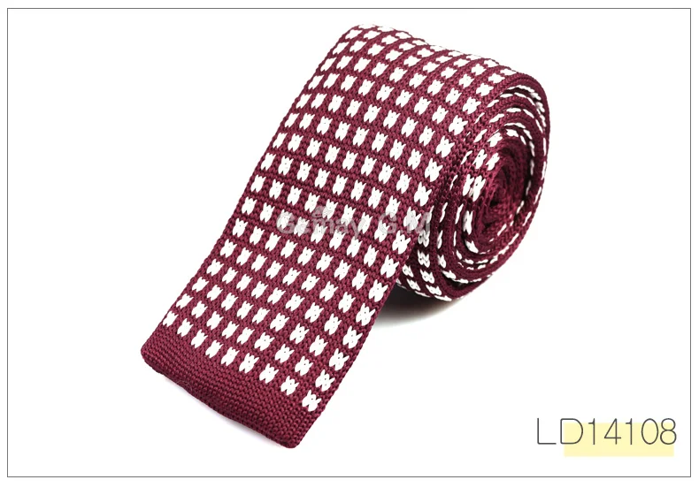 Mens Knit ties New Casual Skinny Knit Neckties For Wedding Evening Party Gravata Slim Tie for Man Knitted Neck Tie - Цвет: LD14108