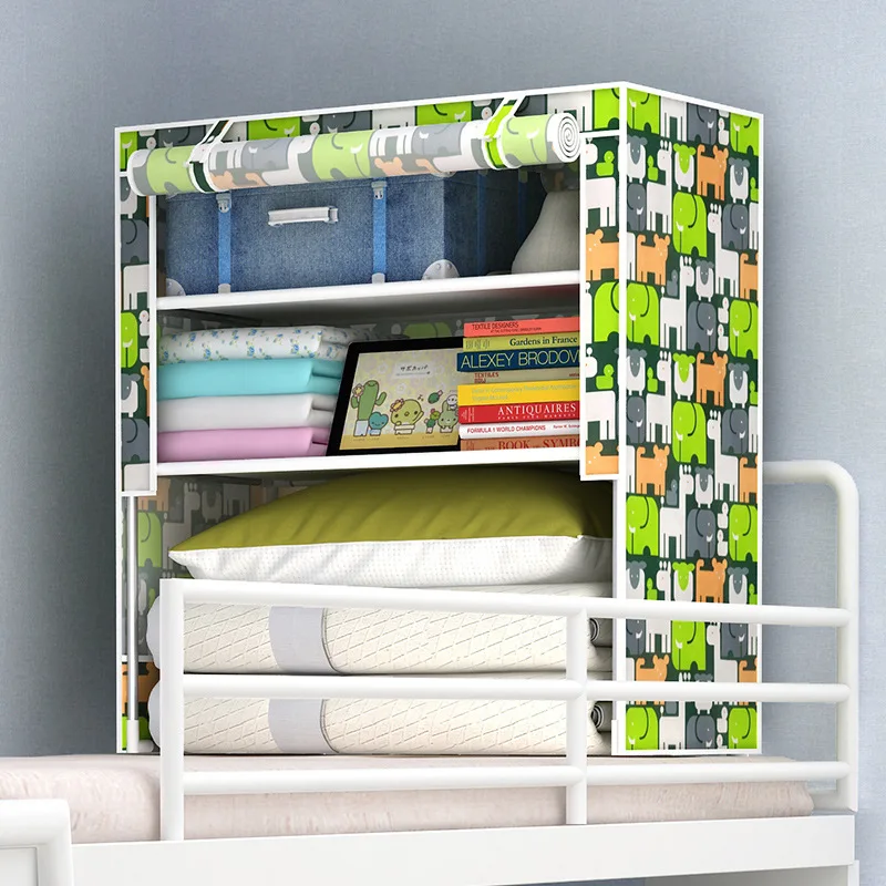 

Students in bed Wardrobe Non-woven Steel frame reinforcement Standing Storage Organizer Detachable Clothing Closet furniture